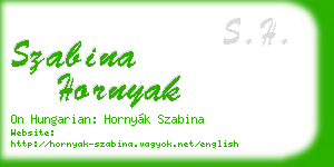 szabina hornyak business card