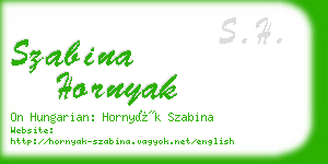 szabina hornyak business card